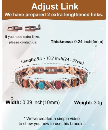 EnerCoppeX Copper Ankle Bracelet for Women Magnetic Pure Solid 99.99% Copper Lymph Detox Anklet 3500 Gauss Effective Magnet (CAC-0176) - Buy Online on SooperMarket.com