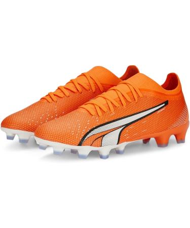 PUMA Women's Ultra Match FG/AG Football Shoes - Ultra Orange/White/Blue Glimmer - EU Size 38 - Shop Internationally - Buy Online on SooperMarket.com