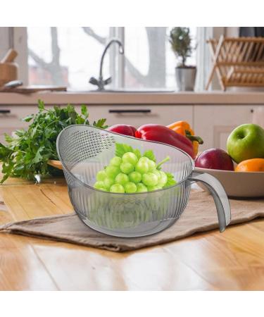 HMLTD Drain Basket - Multi-Purpose Bowl Strainer with Multi Fine Holes | Kitchen Utensils for Rice Tomatoes Soybeans Peppers Apples Grapes Gray - Buy Online on SooperMarket.com