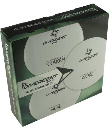 Divergent Discs 3-Disc Glow in The Dark Disc Golf Set - Bulk Disc Golf Equipment - Buy Online on SooperMarket.com