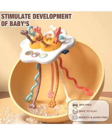 Jiosdo Montessori Toy for Babies 6+ Months Silicone Teething Sensory Egg Set | Motor Skills Development Gift for Infants & Toddlers - Buy Online on SooperMarket.com