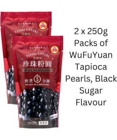 Black Sugar Flavour Tapioca Pearl 2 Pack Bundle Containing 2 x 250g WuFuYuan Brand Tapioca Pearls - Buy Online on SooperMarket.com