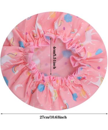 Phoetya 4 Pack Unicorn Shower Caps Double Layer Waterproof Shower Hat Reusable Elastic Band Bath Caps Perfect for Women and Girls Shower Spa - Buy Online on SooperMarket.com