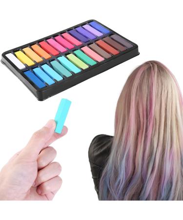 Glamified Hair Chalk Set - 24 Colors Non-Toxic Temporary Hair Dye for Women & Girls - Buy Online on SooperMarket.com