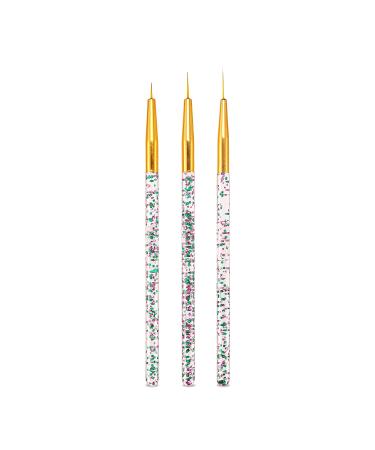 5PCS Nail Ombre Brush Set | Gradient Color Rhinestone Crystal Nail Art Painting Pen | Manicure Tools in Gold - Buy Online on SooperMarket.com