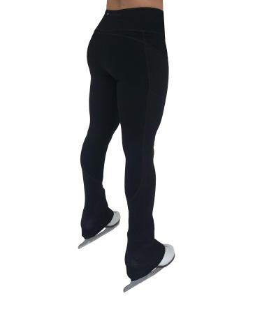 ColorFlow Skating | Girl's Figure Skating Practice Pants with Pockets and Breathable Performance Mesh | Girl's Small