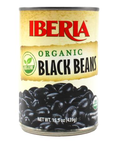 Iberia Organic Black Beans 15.5oz - Pack of 8 | Premium Quality, Non-GMO, Gluten-Free - Buy Online on SooperMarket.com