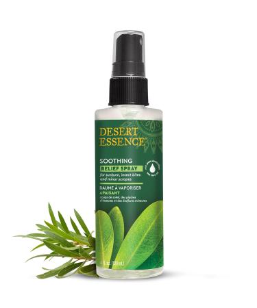 Desert Essence Soothing Relief Spray 4 fl oz (Pack of 6) - Australian Tea Tree Oil for Sunburn, Insect Bites & Aching Feet - Buy Online on SooperMarket.com