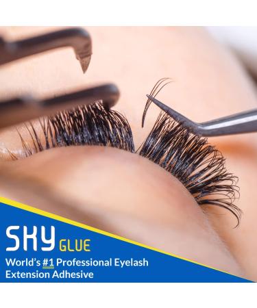 Sky Glue S+ - 2 Bottles | Super Strong Black Lash Extension Adhesive | Fast Drying/7+ Week Retention | Professional Grade for Long Lasting Semi Permanent Individual Lash Extensions - Buy Online on SooperMarket.com
