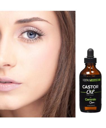 Organic Castor Oil for Longer Eyelashes, Fuller Eyebrows, Hair & Skin - 4 oz - Buy Online on SooperMarket.com