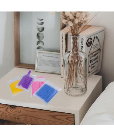 Surplex 400pcs Micro Applicator Brushes for Makeup Nail Art - Purple+Blue+Pink+Yellow - Buy Online on SooperMarket.com
