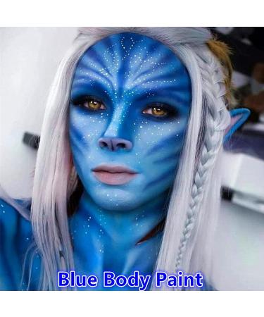 Go Ho Water Based Blue Face Paint Stick - 1.06 Oz Washable & Non-Toxic Makeup for Adults & Children - Full Coverage Cream Body Paint for Theater, Halloween, SFX & Cosplay - Buy Online on SooperMarket.com