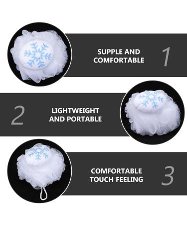 Buy FOMIYES 2pcs Exfoliating Bath Ball & Shower Sponge - Soft Mesh Loofah for Kids Snowflake Design Perfect for Back Scrubbing - International Shipping Available - Buy Online on SooperMarket.com