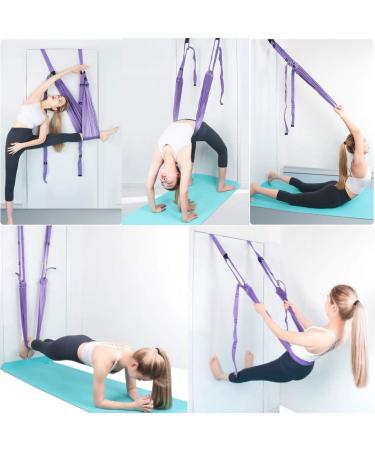 Yogagurt Stretch Band Premium Polyester Cotton Yoga Belt for Inversion Stretching Flexibility Training & Pilates Purple 1 Piece - Buy Online on SooperMarket.com