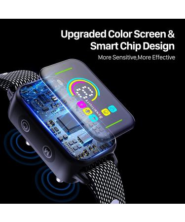 DINJOO Rechargeable Smart Bark Collar for Dogs - Adjustable Sensitivity Training Collar with Beep, Vibration, and Shock for Anti-Barking - Suitable for Large, Medium, Small Breeds - Black - Buy Online on SooperMarket.com
