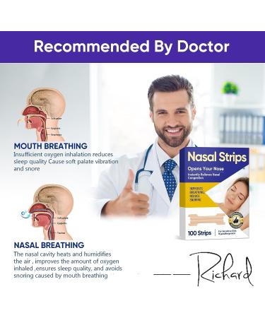 100Pcs Nasal Strips for Snoring - Anti Snoring Solution for Comfortable Sleep - Buy Online on SooperMarket.com