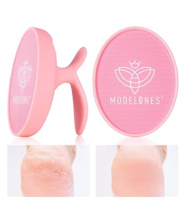 Modelones Nano Glass Foot File - Professional Foot Scrubber and Callus Remover Heel Scraper for Cracked Heels Dead Skin Remover Foot Buffer for Soft Feet Safe Pedicure Tool with Anti-Slip Handle