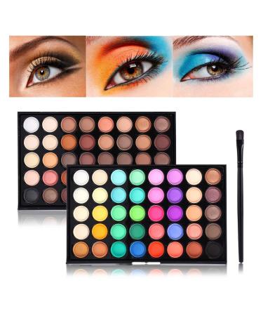 40 Color Eyeshadow Palette with Brush - Matte & Shimmer Cream Makeup Set for Stunning Looks | Best Quality International Shipping - Buy Online on SooperMarket.com