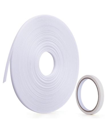 Sntieecr 50 Yard 6 mm White Polyester Boning for Sewing, Masking Tape, Through Low Density Boning for Wedding Dress, Nursing Caps, Corset, Bridal Gowns