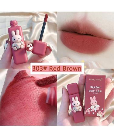 Domality 4pcs Bunny Rabbit Lip Gloss Set | 4 Colors Matte Velvet Mousse Liquid Lipstick | Long Lasting & Waterproof Lip Makeup Kit - Buy Online on SooperMarket.com