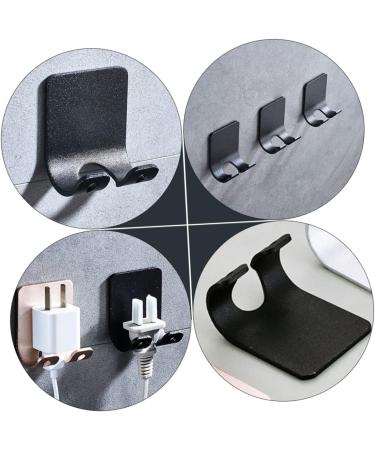 Osaladi 12-Pc Razor-Free Bathroom Hooks | Decorative Wall Hook for Cabinets | Child-Safe Aluminum | Black | Efficient Space-Saving Solution - Buy Online on SooperMarket.com