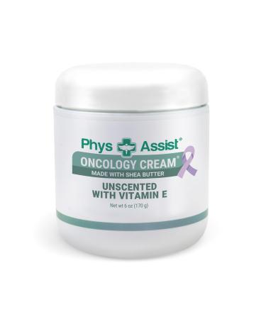 PhysAssist Oncology Body Cream with Shea Butter 6 oz. Soothing and Moisturizing to Stressed Skin. Unscented with Vitamin E. Non-Irritant. Recommended for Dryness Moisture Balance Hydration Support