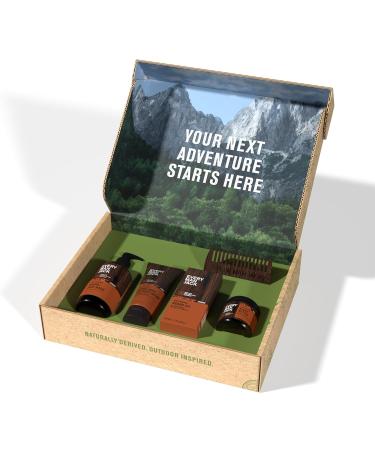 Every Man Jack Men's Aged Bourbon Beard Set - Complete Grooming Essentials: Beard Wash Lotion Oil Butter & Comb - Buy Online on SooperMarket.com