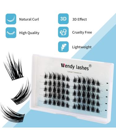 Individual C Curl Cluster Lashes 0.07mm 13mm - Soft & Reusable DIY Lash Extensions | Wispy Wide Stem Eyelash Clusters - FD-D33-0.07-C-13 - Buy Online on SooperMarket.com