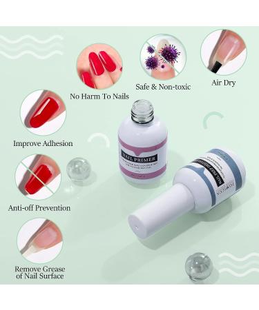TOMICCA Nail Dehydrator and Primer Set - Professional Acid-Free Natural Prep Dehydrator for Acrylic Powder and Gel Nail Polish 15ml/0.52oz - Buy Online on SooperMarket.com