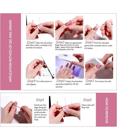 16 PCS Purple Gel Nail Polish Stickers - Full Wraps for Women & Girls | Cured Gel Nail Strips Decoration (BSG-0296-rosa) - Buy Online on SooperMarket.com