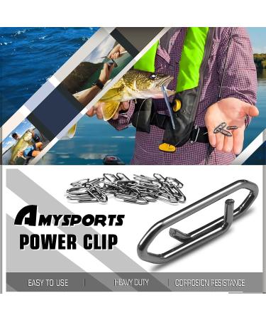 Lure Quick Change Black Nickel Fishing Snap Swivels - High Strength Stainless Steel Connector Snaps Tackle for Saltwater Fishing - Size S (44lb) - 50 pcs - Buy Online on SooperMarket.com