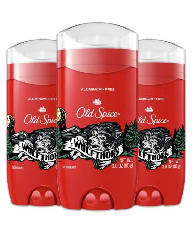 Old Spice Aluminum Free Deodorant for Men Wolfthorn 48 Hr. Protection 3 oz each Pack of 3 Wolfthorn Pack of 3