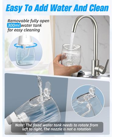 Portable Water Flosser - 4 Modes, Cordless, 5 Jet Tips, USB Rechargeable - Dental Teeth Cleaner for Home & Travel - Buy Online on SooperMarket.com