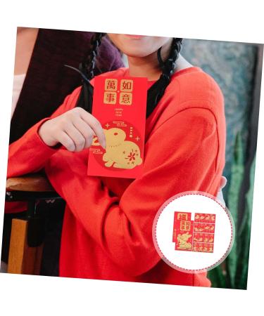MAGICLULU 72pcs Year of The Rabbit Red Envelope Hong Bao Wedding Birthday Chinese Hongbao 2023 Rabbit Year Red Envelopes Gift Lucky Money Pockets Paper Three-Dimensional Spring Festival Bag - Buy Online on SooperMarket.com