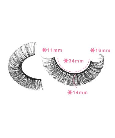 Wiwoseo 3D Russian Strip Lashes - Natural Look, 15MM Wispy & Fluffy, 10 Pairs - Buy Online on SooperMarket.com