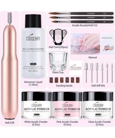 Cooserry Acrylic Nail Kit with Drill - Professional Starter Set for Acrylic Nails Extension and Art Designs - Buy Online on SooperMarket.com