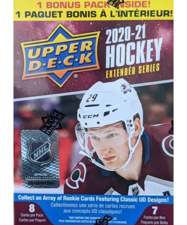 2020/21 Upper Deck Extended Series NHL Hockey Blaster Box - 7 Packs per Box - 8 Cards per Pack - Collect Young Guns Rookie Cards