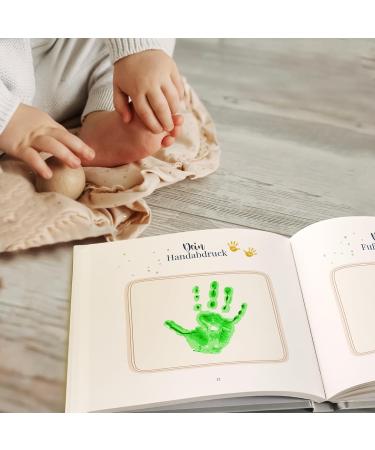 Tiny Trees Baby Diary - My First Year (Hare) | 51 Pages Gift Box Included | Baby Milestone Book & Photo Album - Monthly Birthdays in German - Buy Online on SooperMarket.com