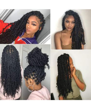Passion Twist Hair - 6 Packs 18-Inch Braids Extensions for Crochet Hair - Synthetic Faux Locs (1B#) - Economy Package - Buy Online on SooperMarket.com