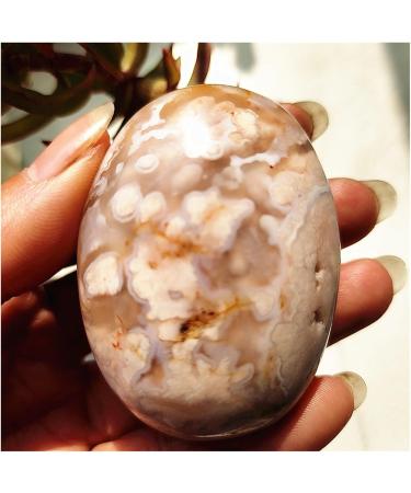 Natural Crystal Rough Crystals Natural Stone Cherry Blossom Agate Crystal Palm Ornaments Home Room Decor Spiritual Reiki Crystals (Color : 100-110g) - Buy Online on SooperMarket.com
