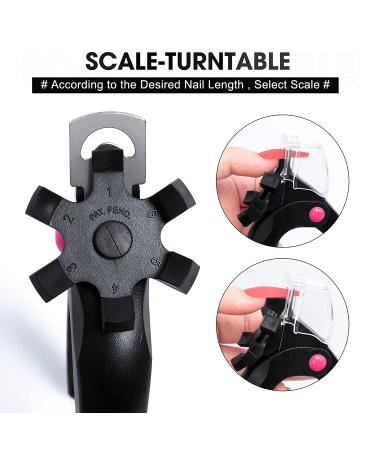 AORAEM Black Adjustable Nail Clipper for Manicure and Pedicure - False Nail Cutter Tool for Artificial Nails - Buy Online on SooperMarket.com
