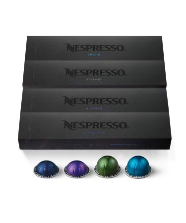 Nespresso Capsules VertuoLine, Intense Variety Pack, Dark Roast Coffee, 40 Count Coffee Pods, Brews 7.77 Ounce and 1.35 Ounce, 10 Count (Pack of 4) Intense Variaty Pack