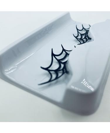 Spider Web Crown Halloween Costume Fancy Fashion Party Look Black Lashes False Eyelashes 1 Pairs
