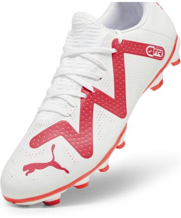 PUMA Men's Future Play FG/AG Football Shoe - EU 43 White & Fire Orchid | International Shipping Available - Buy Online on SooperMarket.com