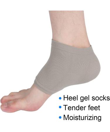Angrek Heel Socks - 2 Pack Elastic Gel Moisture Socks | Breathable Toeless Spa Socks for Cracked Heels - Buy Online on SooperMarket.com