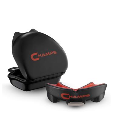 Champs Breathable Mouthguard for Boxing, Jiu Jitsu, MMA, Muay Thai, Sports, and Wrestling. Easy Fit Boxing Mouthguard Super Tough MMA Mouthguard. Combat Sports Mouthpiece (Black, Ages 10 and Above) Black Ages 10 and Above