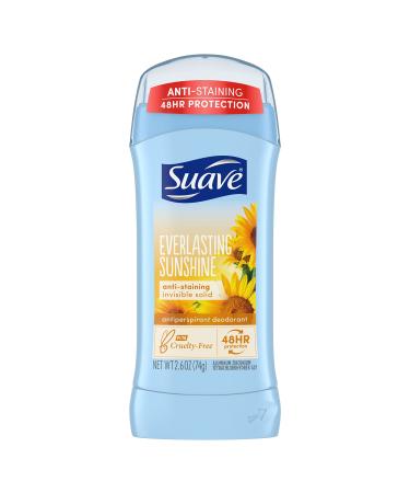 Suave Deodorant Antiperspirant & Deodorant Stick 48-hour Odor and Wetness Protection Everlasting Sunshine Deodorant for Women 2.6 oz