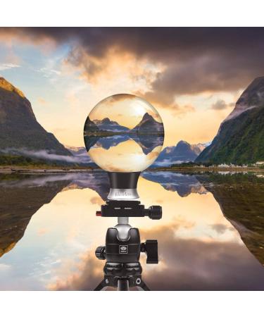 MerryNine 80mm K9 Crystal Photography Ball with Mini Tripod - Universal Camera Interface, Metal Base, Pouch - Perfect for Teaching Light Spectrum Physics and Art Decor - Buy Online on SooperMarket.com