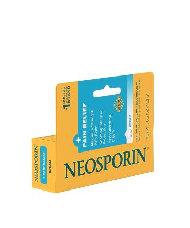 Neosporin Maximum Strength Pain Relief Cream - First Aid Antibiotic & Analgesic for Cuts Scrapes & Burns - Polymyxin B & Pramoxine HCl 0.5 oz | Shop Internationally - Buy Online on SooperMarket.com