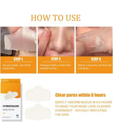 10pcs Hydrocolloid Blackhead Removal Patches | Deep Cleansing Pore Strips for Face, Nose, and Pores | Dermatologist Approved | Overnight Use - Buy Online on SooperMarket.com